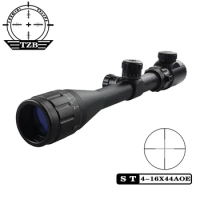 TZB 4-16x44 Tactical Riflescope Optic Sight Green Red Illuminated Hunting Scopes Rifle Scope Sniper Airsoft Scope Sight