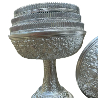 Dulang fiber motif slaka uk 33cm tumpuk 3