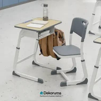 Dekoruma Neo JARED Set Meja & Kursi Sekolah / Meja Kursi Belajar Sekolah / Meja & Bangku Siswa Sekol