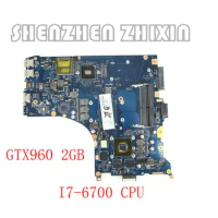 yourui For Asus GL552VW GL552 laptop motherboard with i7-6700 cpu and GTX960 2GB Graphic rev.2.0 60NB09I0 100% working