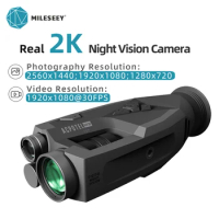 Mileseey NV30 IR Night Vision, HD 2K 2560*1440 Photograph 1080P@30FPS Video Take,Max Range 350M in Full Dark,32G SD Card Hunting