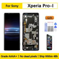 6.5“ For Sony Xperia Pro-I LCD XQ-BE62, XQBE62-B OLED Display Touch Screen Panel Digitizer Assembly Replacement parts with frame