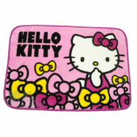 12110600003 短毛地墊-蝴蝶結 三麗鷗 Hello Kitty 凱蒂貓 腳踏墊 寢具用品 正品 真愛日本