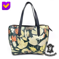 Tas Selempang Wanita Ecoprint Tote bag Bahan Kulit Sapi Asli Garut