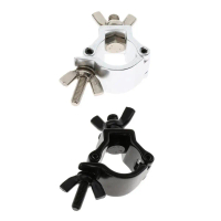Heavy Duty Stage Light Hook Clamp Fit 18mm-21mm OD Tubing Pipe Silver, 6x2cm