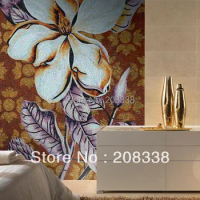 Direct Selling Sale Freeshipping Tablet Mixed Bathroom Tiles Building Materials Floor Mosaic Art Mural Stone And Gold Glass