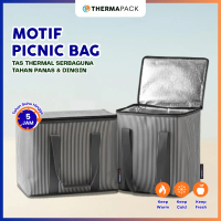 ThermaPack Premium Motif Picnic Bag - Cooler Bag Tas Piknik serbaguna, Delivery Bag dan Tas Kurir