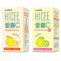 HICEE 愛喜C口嚼錠維生素C 200mg / 愛喜C口嚼錠維生素C 500mg+鈣 60錠/罐 憨吉小舖