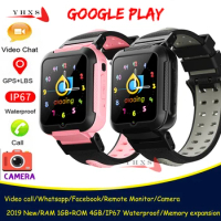 Smart 4G GPS Kid Student Bluetooth Music Camera Wristwatch Video Call Monitor Tracker Location Google Play Android 9 Phone Watch