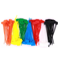 100/500pcs Self-Locking Nylon Label Cable Ties 4x150mm Width 3mm Plastic Loop Ties Markers Cable Tag Length 150mm