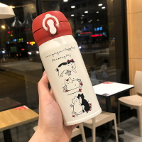 韓版網紅同款創意可愛貓咪不銹鋼保溫杯兒童喝水杯子便攜水壺個性
