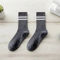OEM SK-P644 Kaos Kaki Wanita Panjang Yoga Pilates Gym Anti Slip / Kaus Kaki Long 2 Strip Sport Gym W