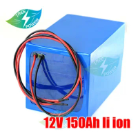 Customized 12V li ion 150ah Lithium polymer Battery for UPS RV EV forklift caravan trolling motor AGV + 10A charger