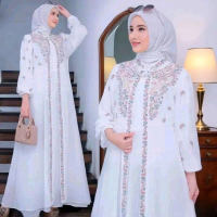 Zuca Shop Rabbania Maxi Dress Kondangan Model Terbaru Elegant Kekinian Dress Ceruty Babydoll