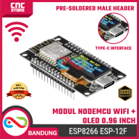 NodeMCU ESP8266 ESP-12F WiFi Development Board dengan 0.96 Inch OLED Display – Modul IoT untuk Ardui