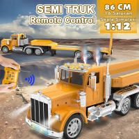 2026 New Trailer Remote Control Besar 16 Channel Semi Truk dengan Semprotan Asap