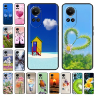 For Oppo Reno 10 Pro 5G Case Cartoon Heart Flower Soft Matte Phone Case Cover For Oppo Reno 10 Reno10 Pro Plus Cases TPU Coque