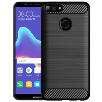 For Huawei Y9 2018 y9 2019 Soft Case Carbon fiber Phone Cover for y9 prime 2019 huawei Shockproof Matte Case Coque Fundas