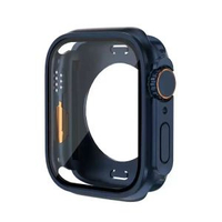 【秒變ultra】適用ApplewatchS9_8_7蘋果手錶全包保護殼膜一體6_5全包-午夜藍iwatch s7/s8/s9 45mm