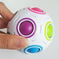魔法彩虹球魔方塊指尖魔尺兒童玩具益智力動腦成人解壓足球異型23