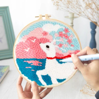 Adjustable Embroidery Punch Needle Kit Stitching Tool Set Magic