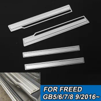 4pcs Car Inner Door Sill Pedal Trim for Honda Freed GB5/6/7/8 Stainless Steel Auto Styling Accessories For Honda Door Sill