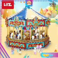 LOZ IDEAS Mini Block 1059 Grand Carousel Horse Riding Circus Playground Funfair Theme Park Decoratio
