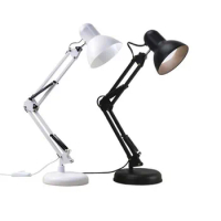 Portable Lamps LED Studio Desk Lamp Vintage with Clamp Book Reading Folding Writing Study Light Fixture for Nail Manicure Table