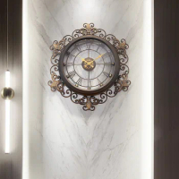 European-style Antique Wall Clock Living Room Decoration Creative High-grade Silent Luxury Decorative Clocks Home Decoration