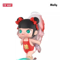 Pop Mart Molly Hold You Tight Elevator 8.9~10.1cm Pvc Ornaments Kawaii Action Anime Figures Christma