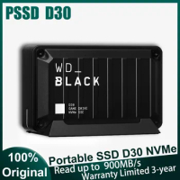 Original WD_BLACK PSSD D30 500GB 1T 2TB Game Drive NVMe Portable SSD External Storage Game Up to 900MB/S Support PS4 PS5 for PC