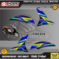 VARIASI DECAL STIKER STRIPING MOTOR YAMAHA FINO OLD / VARIASI STICKER FINO LAMA STIKER MOTIF RACING