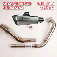 Knalpot Racing IMPORT Taiwan Akrapovic Conical Titan  - Full System - Knalpot Racing VIXION  CBR 150