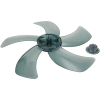 16 Inch Household Plastic Fan Blade Five Leaves With Nut Cover For Pedestal Desk Fan Accessories Stand Fan Replacement Part