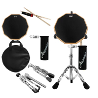5 PCS Snare Drum Stand+7A Drumstick+12" Dumb Drum+Drum Stick Holder +Dumb Drum Bag