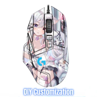 DIY Mouse Grip Tape For Logitech G502se/KDA/Se Stickers Frosted Anti-slip Anti-dust Anime Beauty Mouse Stickers Customized