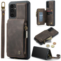 CaseMe Magnetic Wallet Leather Case For Samsung Galaxy A13 A33 A51 A52 A53 A71 A72 A73 4G 5G Phone Bag Card Pocket Cover Lanyard
