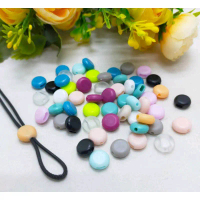 200 pcs Stopper Silicon Stopper untuk Masker karet mask Stopper Gepeng Stopper Karet Gepeng Tali Mas