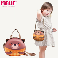 【FARLIN】Sina&amp;Mina 兒童單肩背斜背側背包(鬆餅熊) | 官方育嬰旗艦館