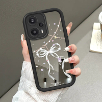 Cocok Untuk Xiaomi Poco F5 Redmi Note 12 Turbo 5G Case Ikat Rantai Putih Protective Case Cangkang Be