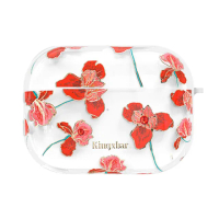 【Kingxbar】AirPods Pro 保護套 保護殼 施華洛世奇水鑽 無線藍牙耳機充電收納盒(鮮語系列-木棉花)