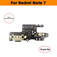 10 Pcs/Lot USB Charger Dock Flex Cable Connector Board Charging Port Replacement Parts For Xiaomi Redmi Note 7