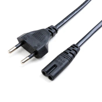 Eu Power Cord Eu Ac Cable Figure 8 C7 To Euro Eu 2 Pin Ac Plug for Xiaomi Scooter Charger