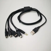 1.2M Cable Fast Charging 5 In 1 USB Game Charger Cord Wire for Nintendo New 3DS XL NDS Lite NDSI LL Wii U GBA PSP