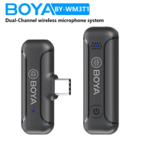 BOYA BY-WM3T1 Wireless Lavalier Mini Microphone for Android PC Computer for Youtube Live Streaming Audio Recording Vlog
