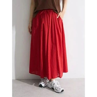 Bobo Tokyo - Rok Katun Wanita - Kazami Indian Cotton Sheer Seersucker Gathered Skirt Semua Ukuran Re