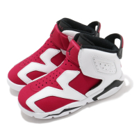 Nike 籃球鞋 Jordan 6 Retro 運動 童鞋 經典款 喬丹六代 復刻 小童 穿搭 白 紅 CT4417106
