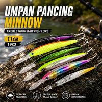 Proberos Umpan Pancing Minnow Treble Hook Bait Fish Lure 11cm 1 PCS - PB333 Multi Warna
