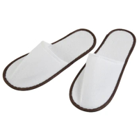 Breathable Spa Hotel Guest Slippers, Disposable Travel Slipper, Closed Toe, 10 Pairs, Lightweight and Easy to Carry