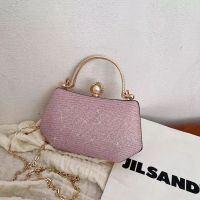 Vedlyn Vedlyn Luvia Tas Pesta Wanita Clutch Simple Elegan – Pink